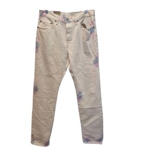 New Levi's 501 White Tie Dye Jeans Size 31x32 Button Fly High Rise Original